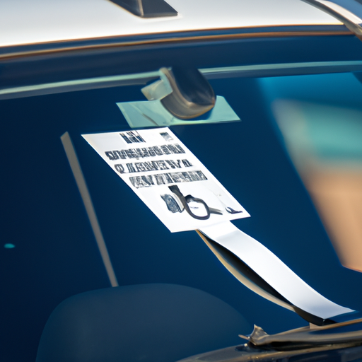 כרטיס נכה מחובר לשמשה הקדמית של המכונית, מציג בבירור את האישור